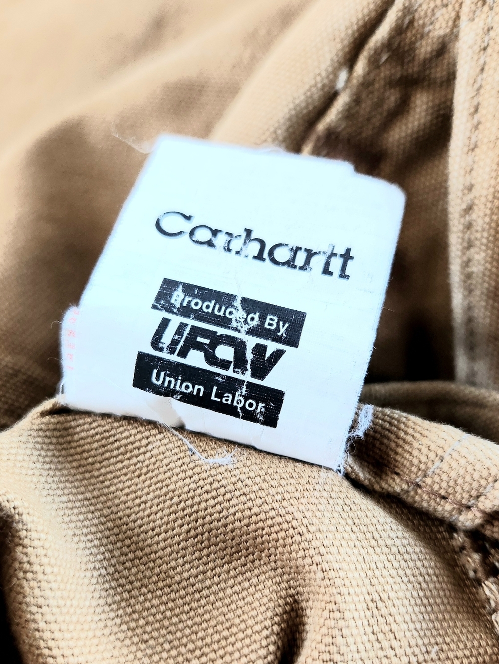 Y2K Carhartt R02 Brown Duck Canvas Bib Overall 44x32 Insulated Double Knee USA - Picture 13 of 15
